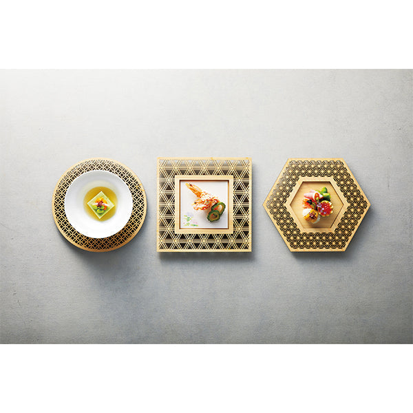 ヤマコー ひのき細密・プレート 正角・胡麻（38164）