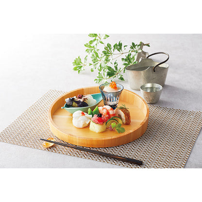 ヤマコー 椹・山並料理皿 8寸（38152）