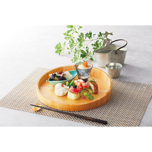 ヤマコー 椹・山並料理皿 8寸（38152）