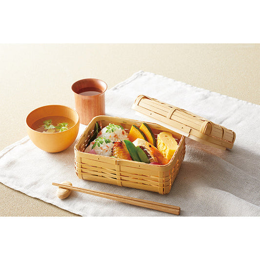 ヤマコー 菱木編み竹篭（小）（22709）