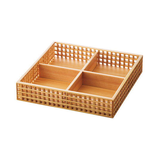 ヤマコー 新・細目格子盛器 四ツ切 身（27585）