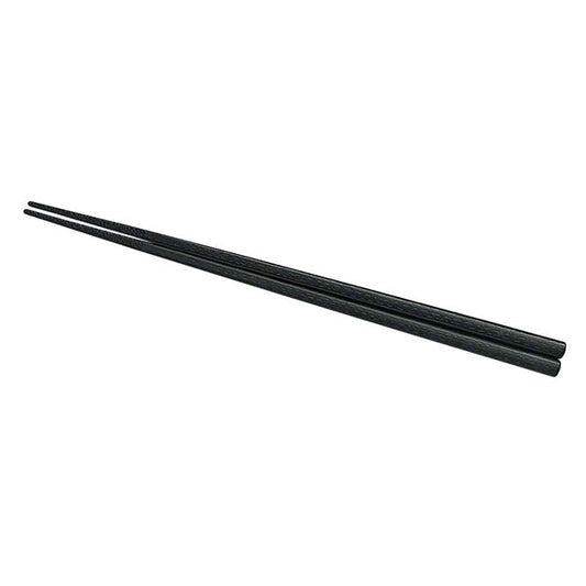 PBT四角木目箸（10膳入）黒 21cm 90021370【送料込み】