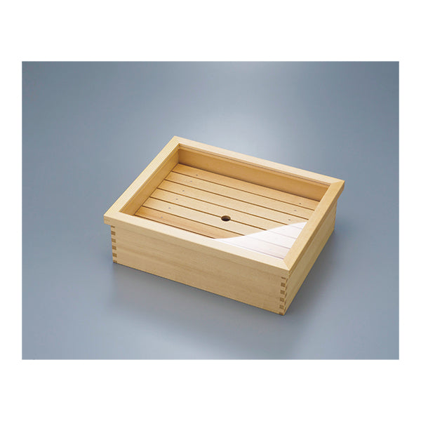 ヤマコー ネタ箱 かぶせ蓋/目皿 ステンレスバット付（小