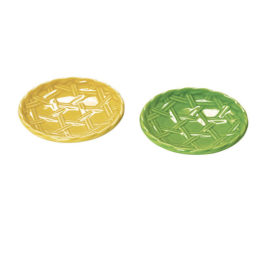 ヤマコー 六ツ目ざる小皿 若竹色（27946）