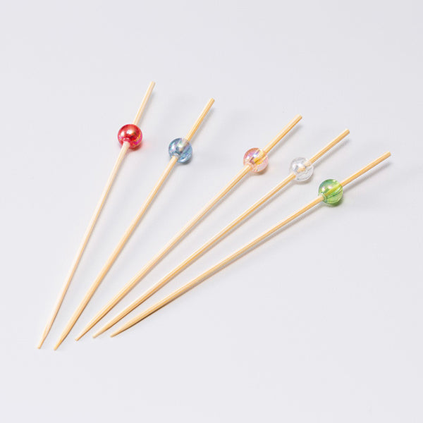 ヤマコー ビーズ串 9cm 赤 50本入（21600）
