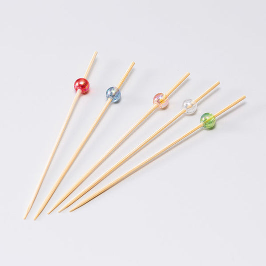 ヤマコー ビーズ串 9cm クリアー 50本入（21603）