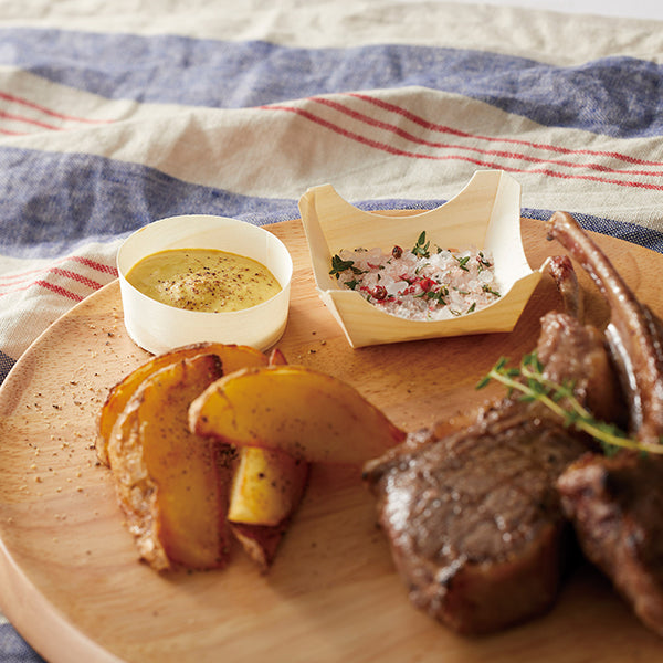 ヤマコー 経木容器（ポプラ）角皿 100枚入 特小（23592）