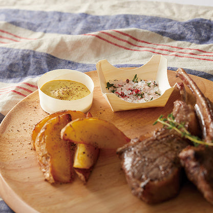 ヤマコー 経木容器（ポプラ）角皿 100枚入 特小（23592）