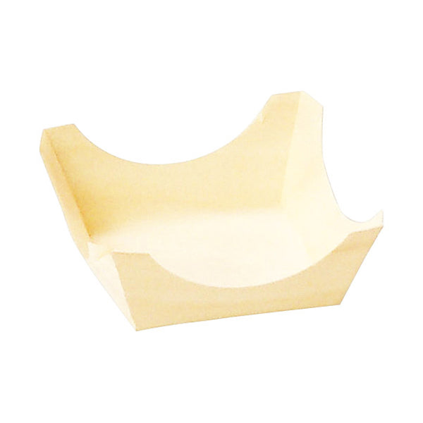 ヤマコー 経木容器（ポプラ）角皿 100枚入 中（23581）