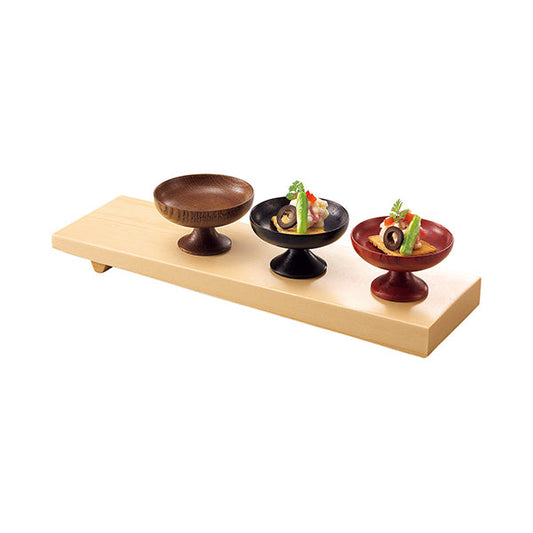 ヤマコー 木製 高台珍味入 黒（26681）