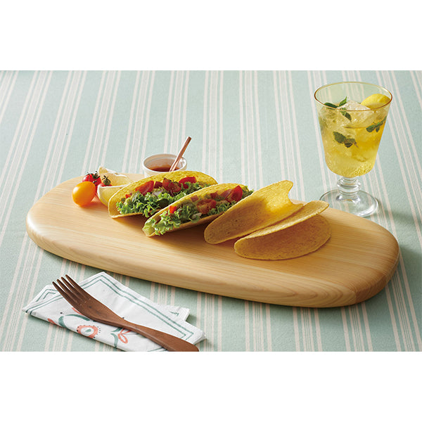 ヤマコー ひのき 厚口料理プレート（大）塗装付（31162）