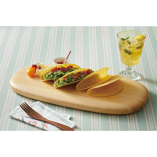 ヤマコー ひのき 厚口料理プレート（中）塗装付（31163）