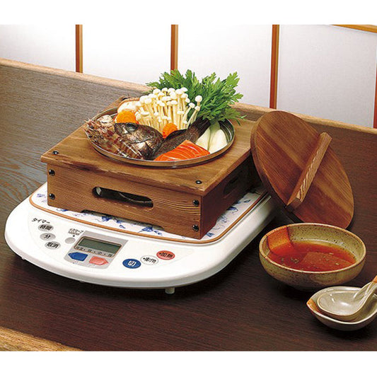 ヤマコー 焼杉・電調木枠鍋（大）4～5人用（21306）