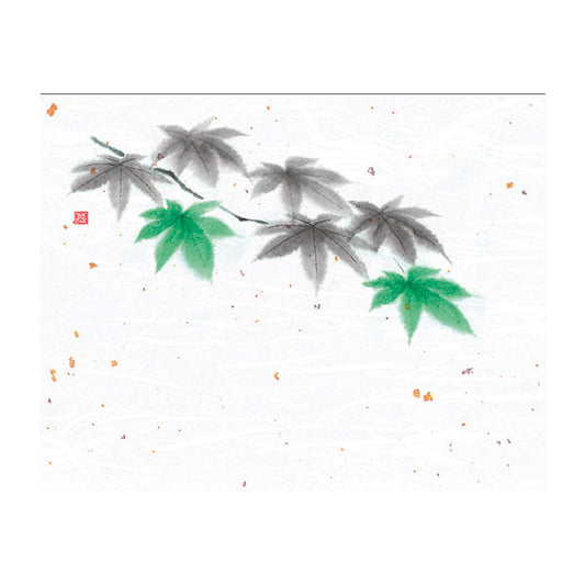 ヤマコー 4×5寸花風情 青もみじ 100枚入（65969）
