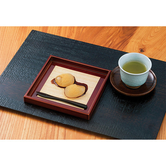 ヤマコー 両面ラミ・経木柄敷紙 9×9cm 100枚入（66701）