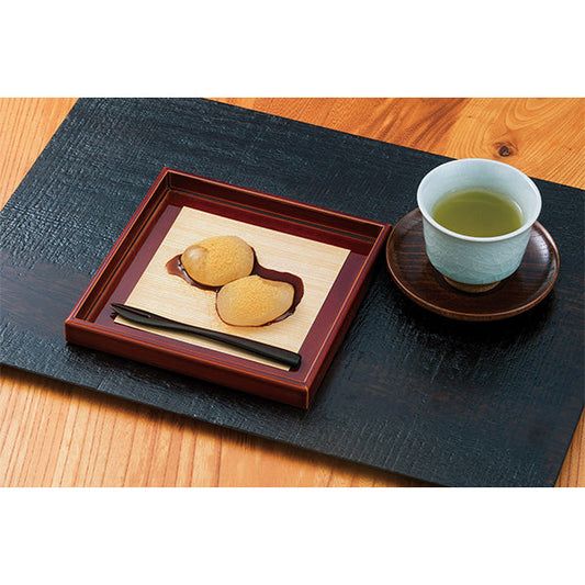 ヤマコー 両面ラミ・経木柄敷紙 12×12cm 100枚入（66702）