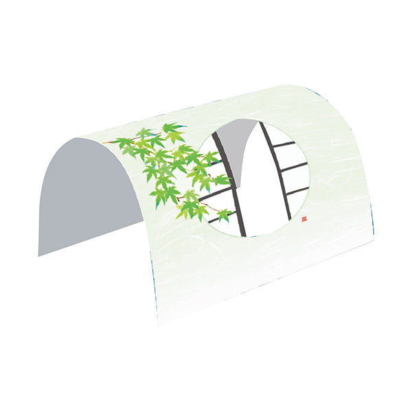 ヤマコー 月見窓ドーム掛紙 青もみじ 100枚入（66228）