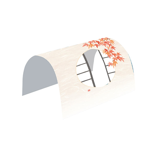 ヤマコー 月見窓ドーム掛紙 赤もみじ 100枚入（66234）