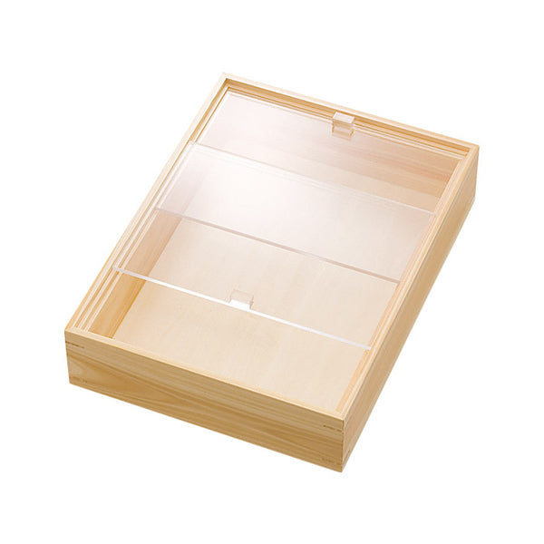 ヤマコー eco2 アクリル蓋付きボックス 浅型（小）クリア（43849）