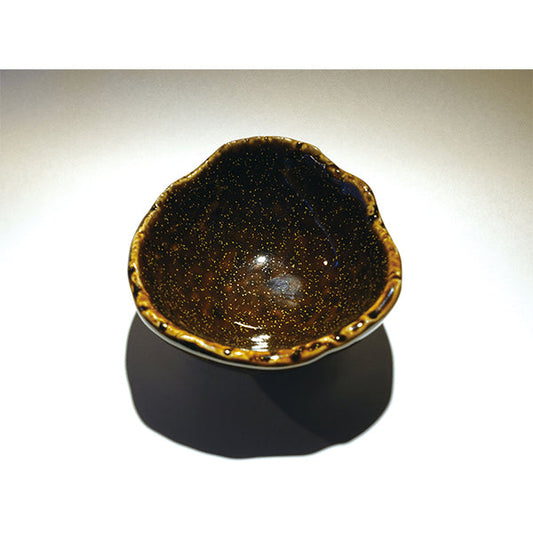 ヤマコー 三ッ足小付 銀河（茶）（27955）