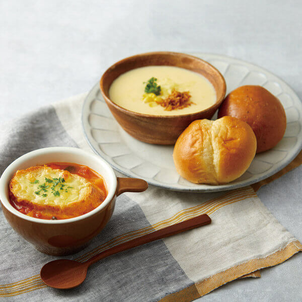 2種のチーズinスープ